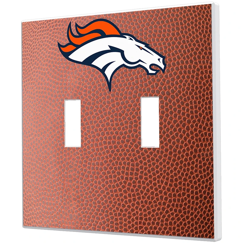 Denver Broncos Football Design Double Toggle Light Switch Plate