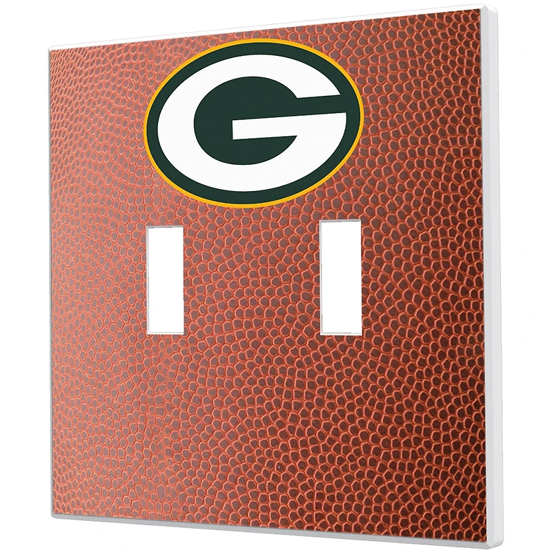 Green Bay Packers Football Design Double Toggle Light Switch Plate