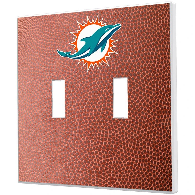 Miami Dolphins Football Design Double Toggle Light Switch Plate