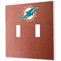 Miami Dolphins Football Design Double Toggle Light Switch Plate