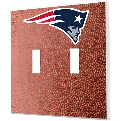New England Patriots Football Design Double Toggle Light Switch Plate