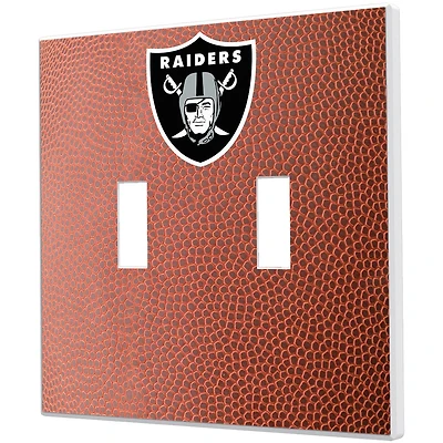 Las Vegas Raiders Football Design Double Toggle Light Switch Plate