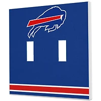 Buffalo Bills Stripe Double Toggle Light Switch Plate