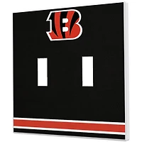 Cincinnati Bengals Stripe Double Toggle Light Switch Plate