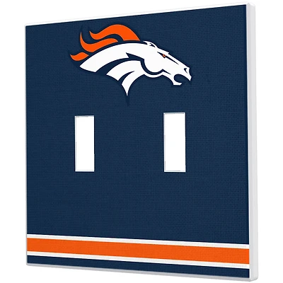 Denver Broncos Stripe Double Toggle Light Switch Plate