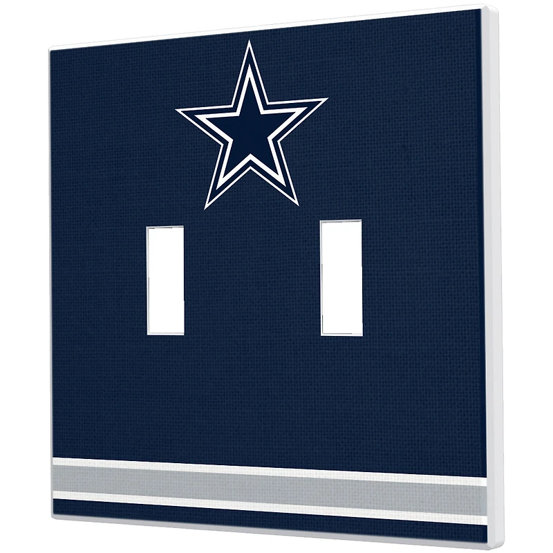 Dallas Cowboys Stripe Double Toggle Light Switch Plate