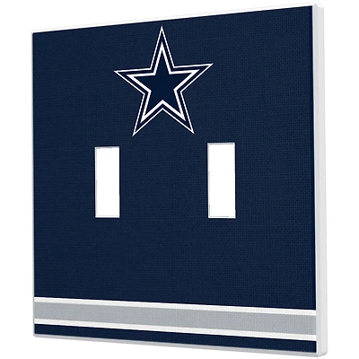 Dallas Cowboys Stripe Double Toggle Light Switch Plate