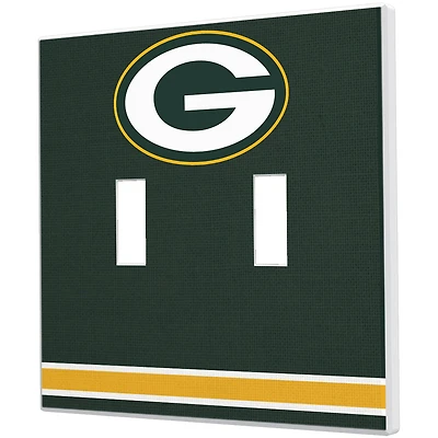 Green Bay Packers Stripe Double Toggle Light Switch Plate