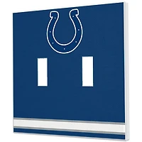 Indianapolis Colts Stripe Double Toggle Light Switch Plate