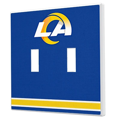 Los Angeles Rams Stripe Double Toggle Light Switch Plate