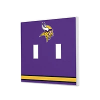Minnesota Vikings Stripe Double Toggle Light Switch Plate