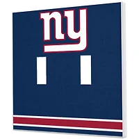 New York Giants Stripe Double Toggle Light Switch Plate