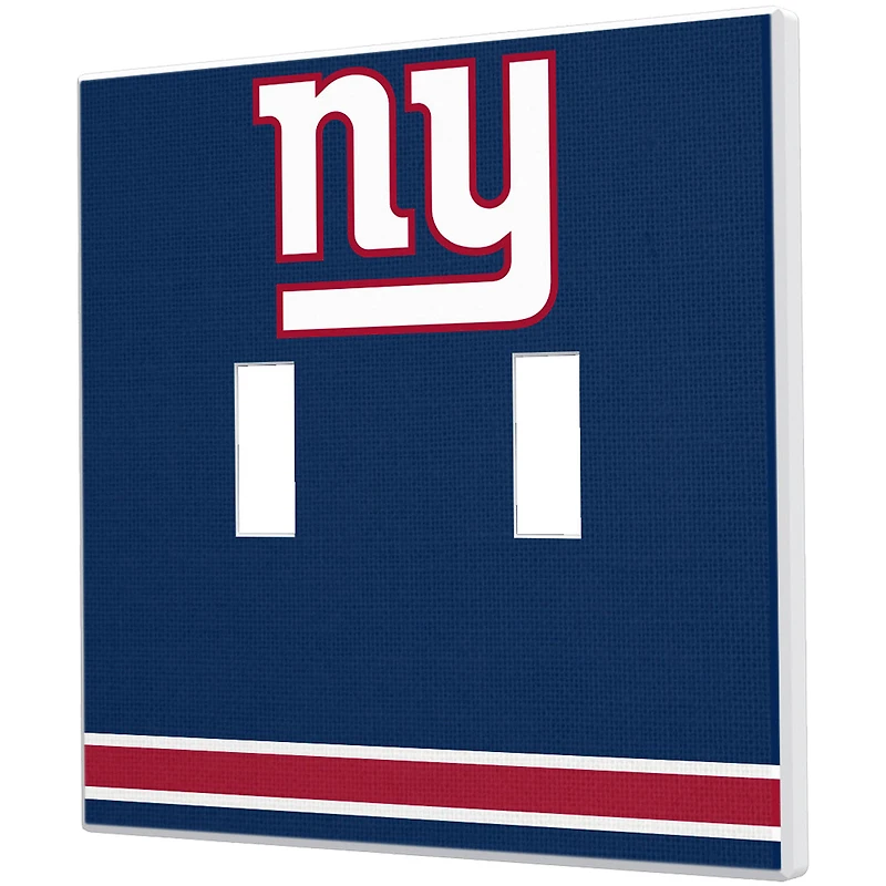New York Giants Stripe Double Toggle Light Switch Plate