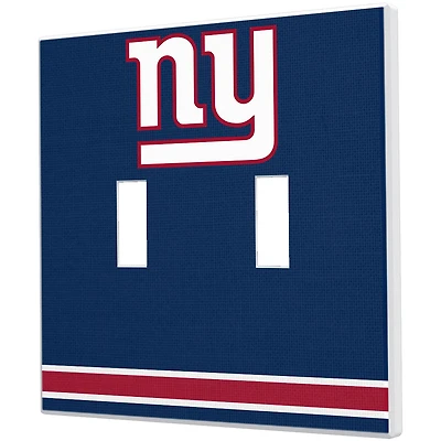 New York Giants Stripe Double Toggle Light Switch Plate