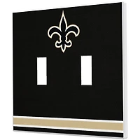 New Orleans Saints Stripe Double Toggle Light Switch Plate
