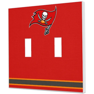 Tampa Bay Buccaneers Stripe Double Toggle Light Switch Plate