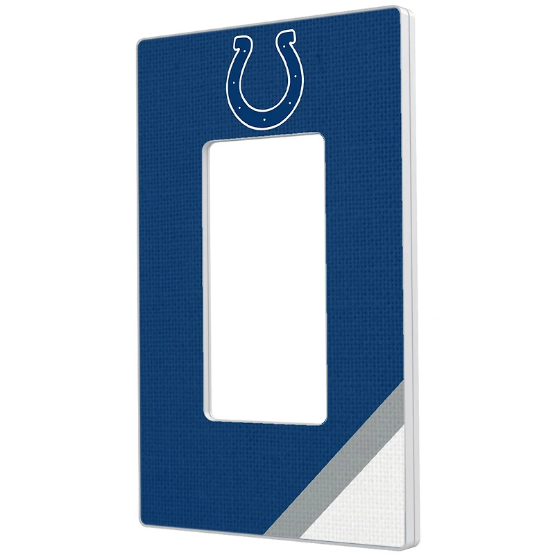 Indianapolis Colts Diagonal Stripe Single Rocker Light Switch Plate