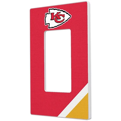 Kansas City Chiefs Diagonal Stripe Single Rocker Light Switch Plate