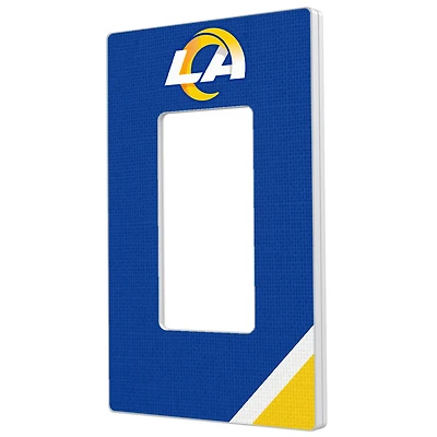 Los Angeles Rams Diagonal Stripe Single Rocker Light Switch Plate