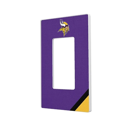 Minnesota Vikings Diagonal Stripe Single Rocker Light Switch Plate