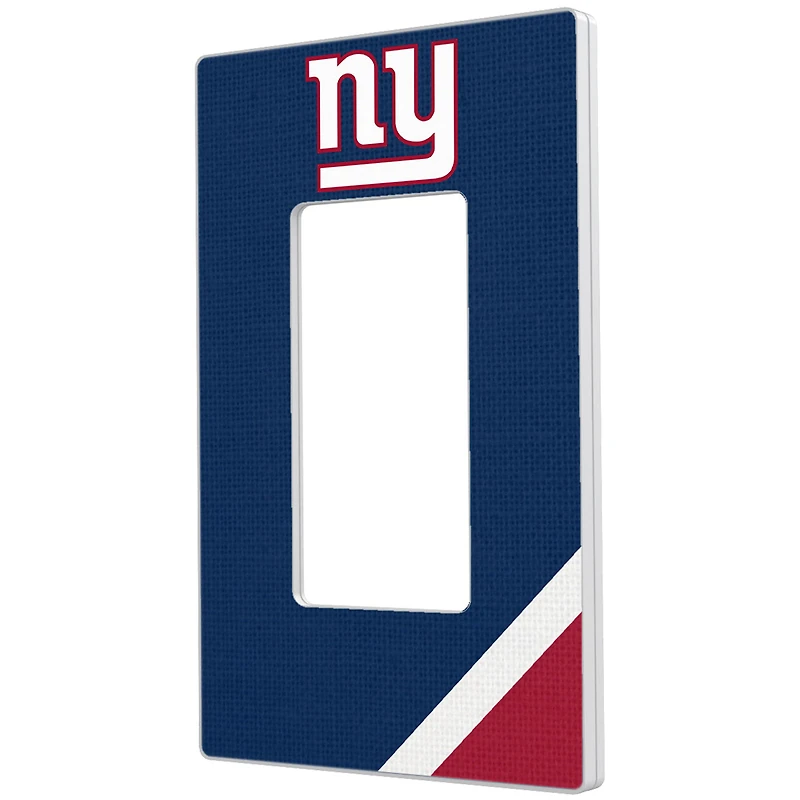 New York Giants Diagonal Stripe Single Rocker Light Switch Plate