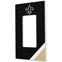 New Orleans Saints Diagonal Stripe Single Rocker Light Switch Plate