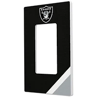 Las Vegas Raiders Diagonal Stripe Single Rocker Light Switch Plate