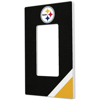 Pittsburgh Steelers Diagonal Stripe Single Rocker Light Switch Plate
