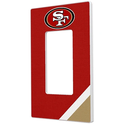 San Francisco 49ers Diagonal Stripe Single Rocker Light Switch Plate