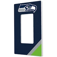 Seattle Seahawks Diagonal Stripe Single Rocker Light Switch Plate
