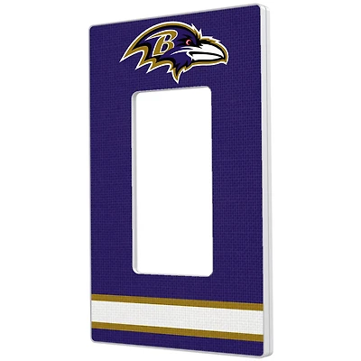 Baltimore Ravens Stripe Single Rocker Light Switch Plate