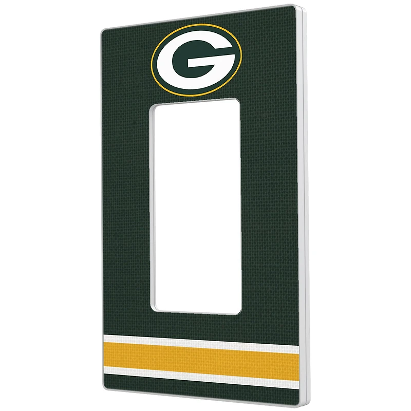 Green Bay Packers Stripe Single Rocker Light Switch Plate