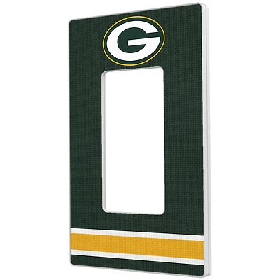Green Bay Packers Stripe Single Rocker Light Switch Plate