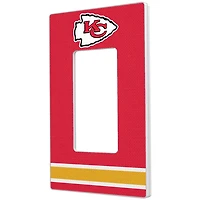 Kansas City Chiefs Stripe Single Rocker Light Switch Plate