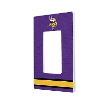 Minnesota Vikings Stripe Single Rocker Light Switch Plate