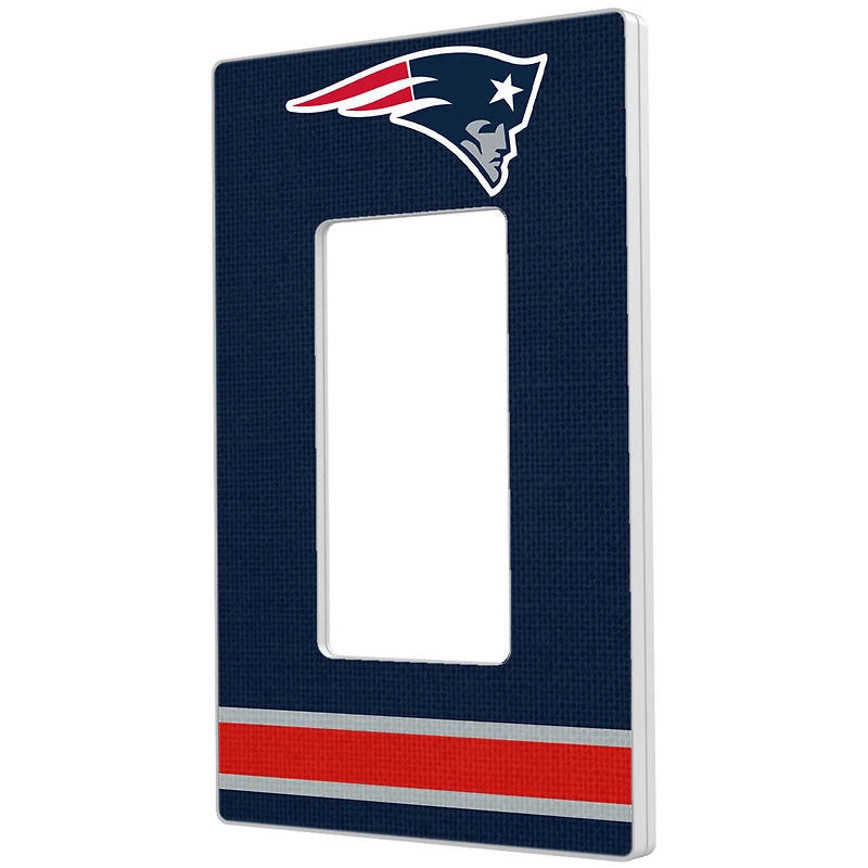 New England Patriots Stripe Single Rocker Light Switch Plate