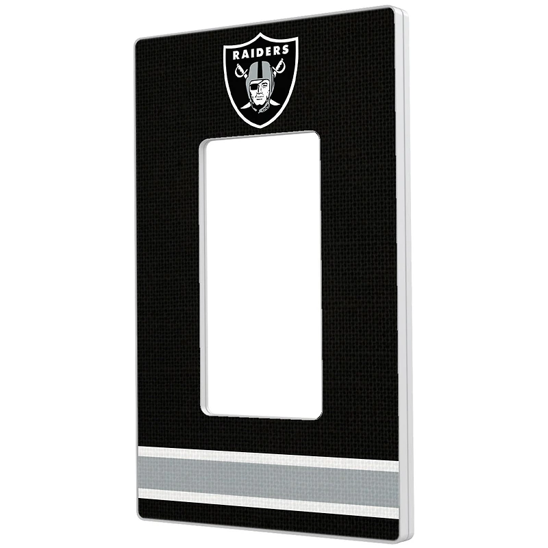 Las Vegas Raiders Stripe Single Rocker Light Switch Plate