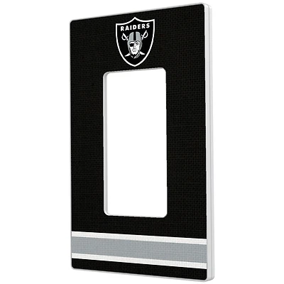 Las Vegas Raiders Stripe Single Rocker Light Switch Plate