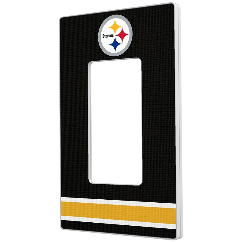 Pittsburgh Steelers Stripe Single Rocker Light Switch Plate