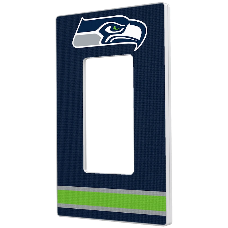 Seattle Seahawks Stripe Single Rocker Light Switch Plate