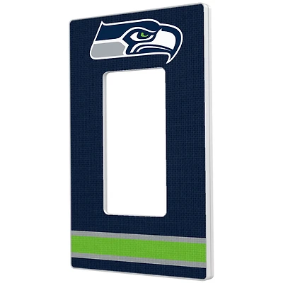 Seattle Seahawks Stripe Single Rocker Light Switch Plate