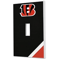 Cincinnati Bengals Diagonal Stripe Single Toggle Light Switch Plate