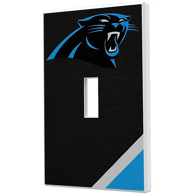Carolina Panthers Diagonal Stripe Single Toggle Light Switch Plate