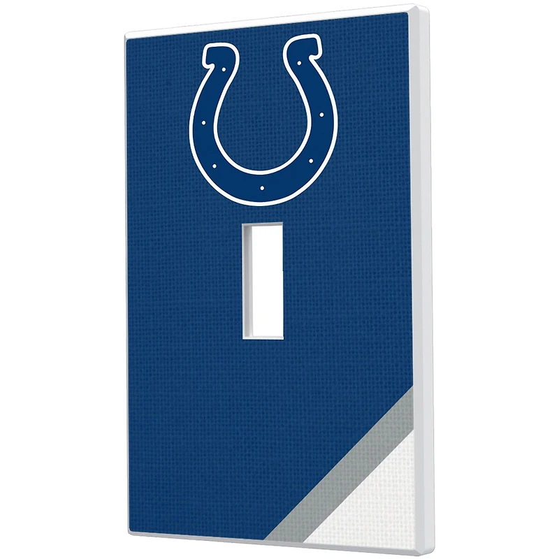 Indianapolis Colts Diagonal Stripe Single Toggle Light Switch Plate