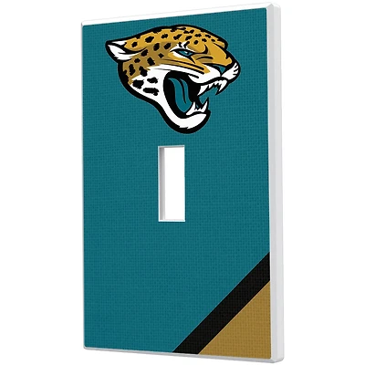 Jacksonville Jaguars Diagonal Stripe Single Toggle Light Switch Plate