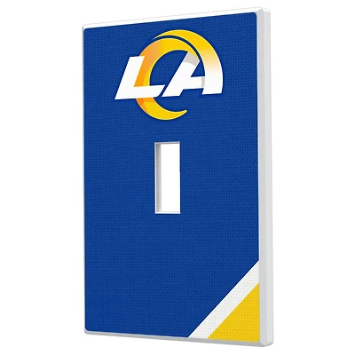 Los Angeles Rams Diagonal Stripe Single Toggle Light Switch Plate