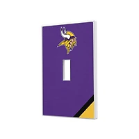 Minnesota Vikings Diagonal Stripe Single Toggle Light Switch Plate