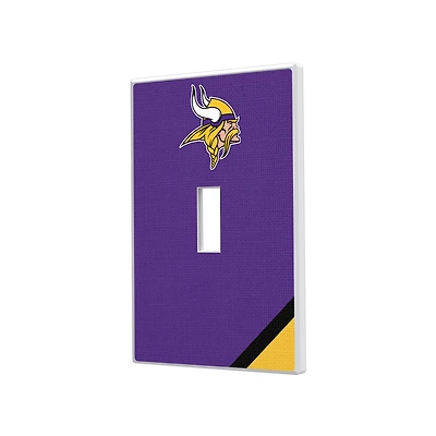 Minnesota Vikings Diagonal Stripe Single Toggle Light Switch Plate