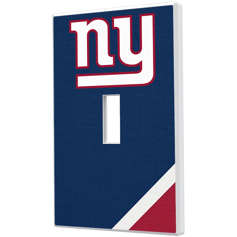 New York Giants Diagonal Stripe Single Toggle Light Switch Plate