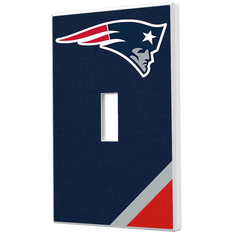 New England Patriots Diagonal Stripe Single Toggle Light Switch Plate